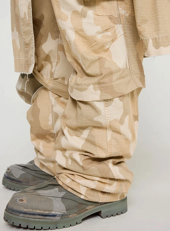 Брюки 424 Cargo Detachable Bermudas Washed Sand Camo Stone
