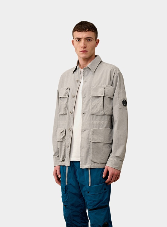 Рубашка C.P. Company Nylon Utility Overshirt Drizzle Grey