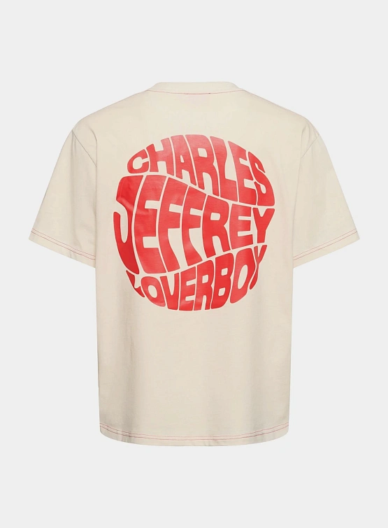 Футболка Charles Jeffrey Loverboy Printed Lodo Ecru