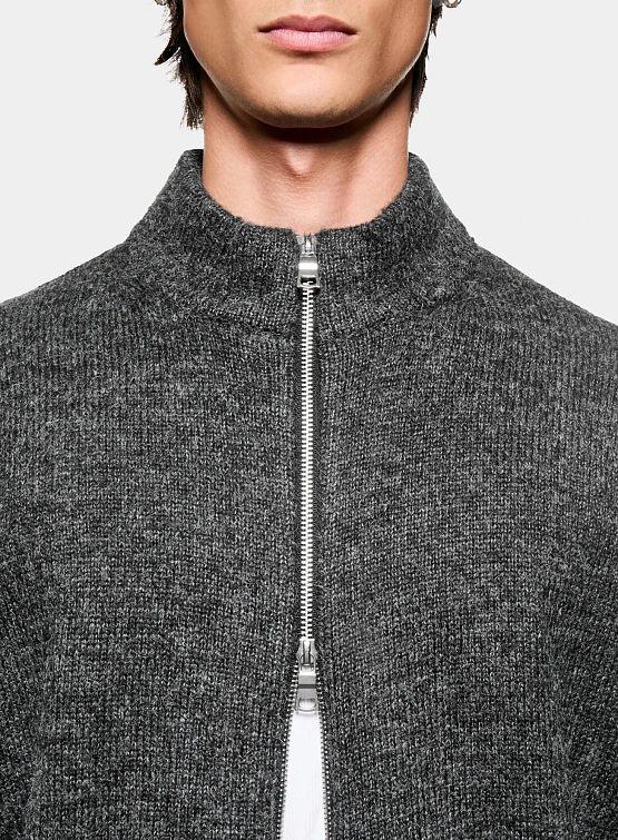 Кардиган MKI MIYUKI ZOKU Mohair Blend Knit Track Charcoal