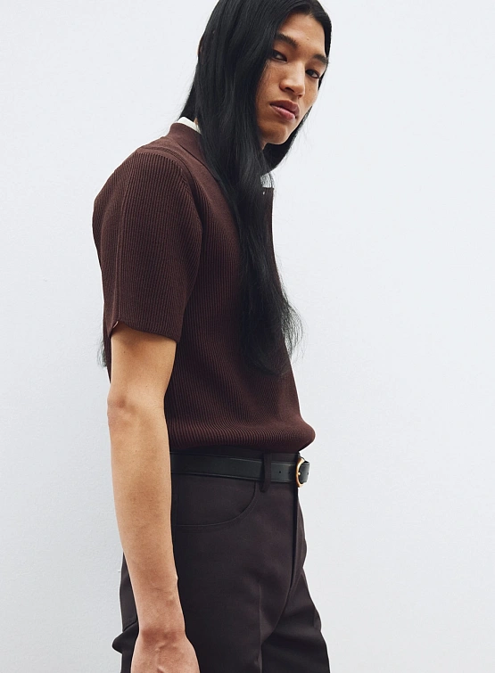 Поло Recto Compact Knit Classic Dark Brown