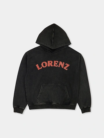 Худи lorenz Appliqué Hoodie Washed Black