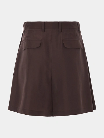 Женские шорты Recto Washed Habutai Silk Detail Shorts Brown