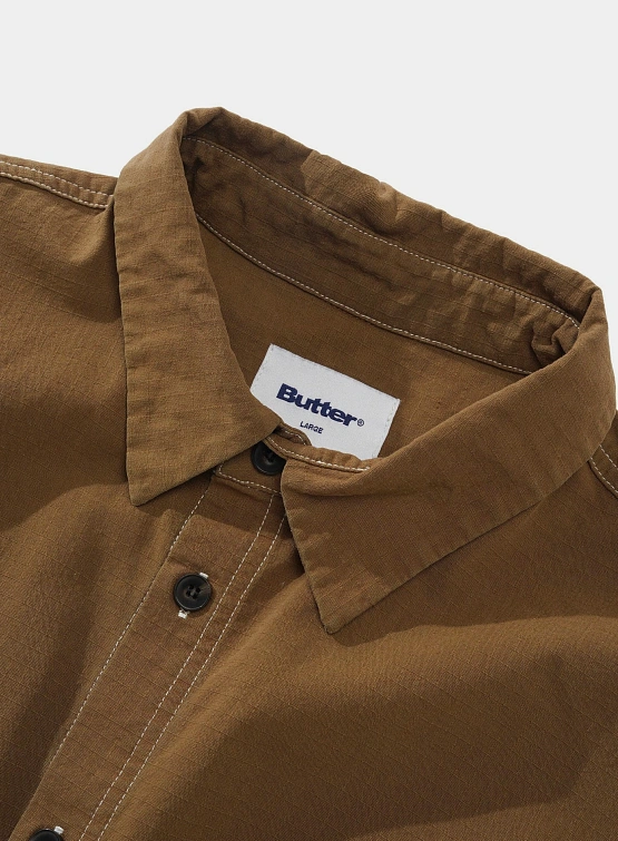 Рубашка Butter Goods Ripstop Button Up Brown