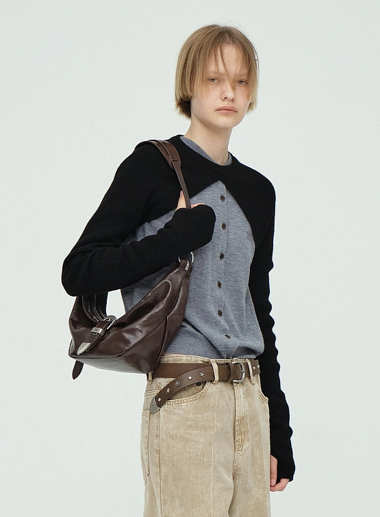 Сумка MARGESHERWOOD Belted Hobo Medium Dark Brown