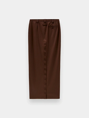 Женская юбка Jean Paul Gaultier Tailoring Pinstriped Brown/Light Blue