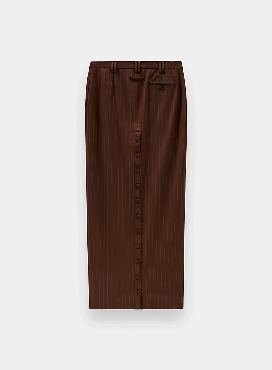 Женская юбка Jean Paul Gaultier Tailoring Pinstriped Brown/Light Blue