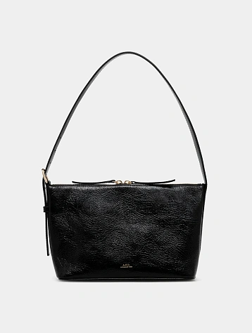 Сумка A.P.C. Vera Shoulder Crinkled Leather Noir