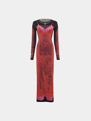 Женское платье Marine Serre Wet Nuisette Printed Red