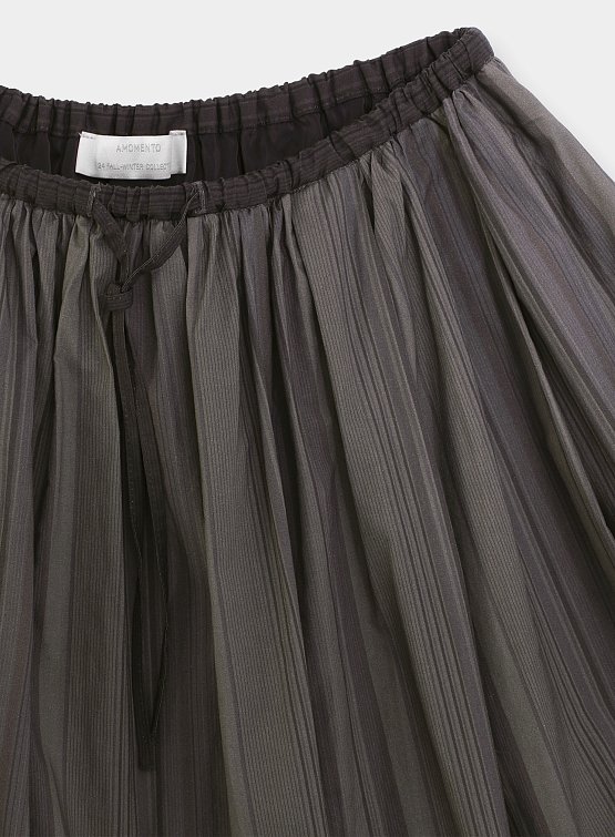 Женская юбка AMOMENTO Stripe Layered Brown