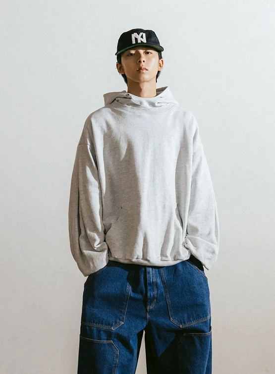 Худи ANGLAN Valley Layered Hoodie White Melange