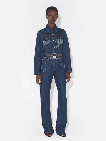 Женские джинсы Jean Paul Gaultier With Trompe L'oeil Vintage Blue