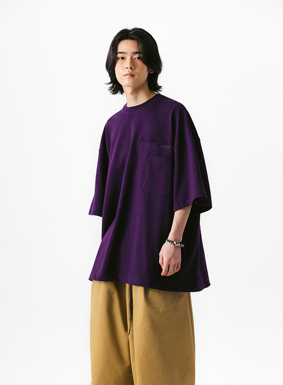 Футболка ANGLAN Double Pocket Half Tee Purple