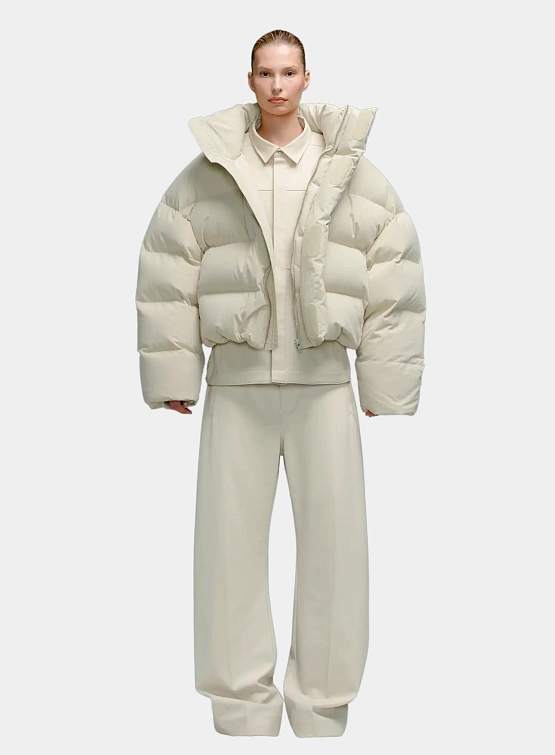 Пуховик entire studios Mml Puffer Cotton Off White