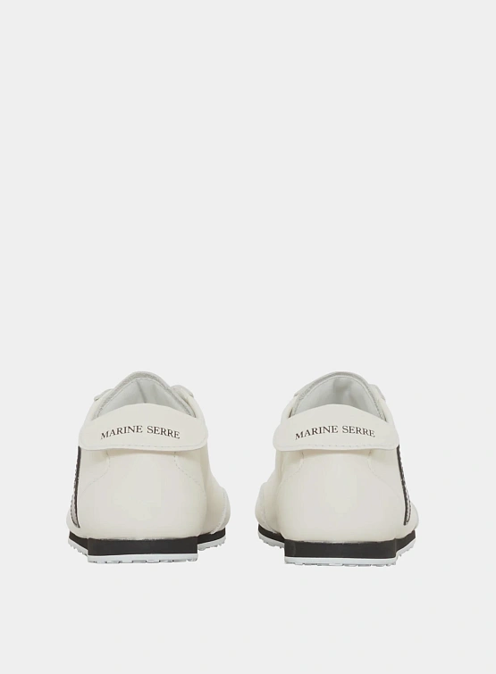 Женские кроссовки Marine Serre Matte Leather MS Astra Off White