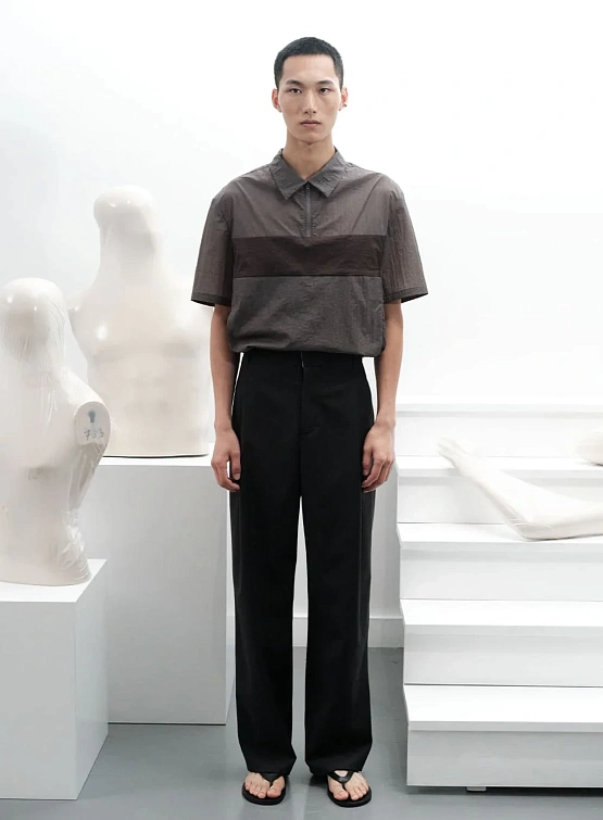 Брюки AMOMENTO Wool Wide Pants Black