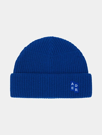 Шапка ADERERROR Sig BL Tag Beanie 01 Blue