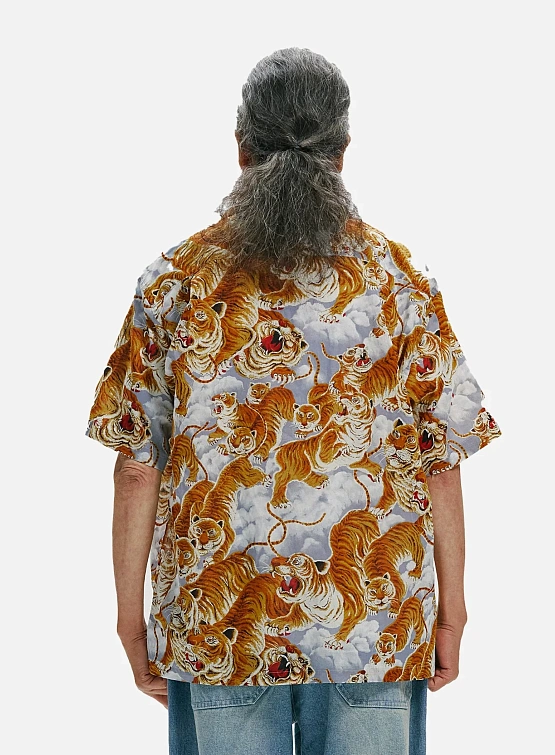 Рубашка FrizmWORKS Tiger Hawaiian Half Shirt Gray