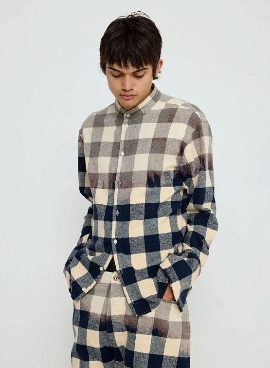 Рубашка 424 Tunic Tea Check Bleached And Dying