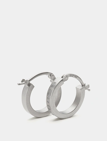 Серьги MM6 Matte Brass Hoop Earrings