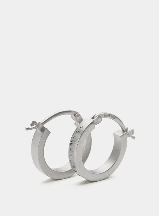 Серьги MM6 Matte Brass Hoop Earrings