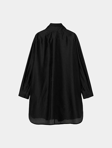 Женская рубашка JUUN.J Shiny Double Long Shirt Black