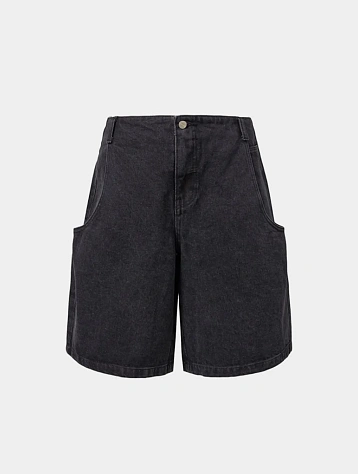 Шорты AMOMENTO Cut-Out Pocket Denim Black