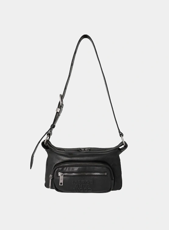 Женская сумка MARGESHERWOOD Outpocket Hobo Mini Black Pull-Up