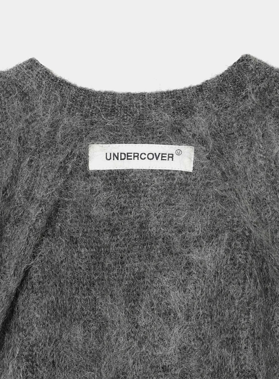 Кардиган UNDERCOVER Seam-Out Mohair Knit Charcoal