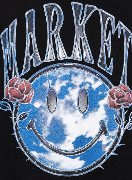 Худи MARKET Smiley Reflect Black