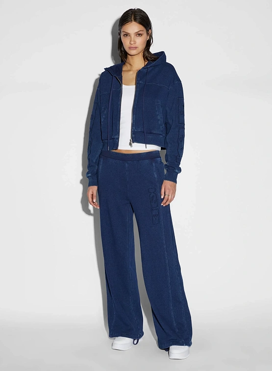 Женский зип-худи Ksubi Origin Crop Indigo Splced Blue