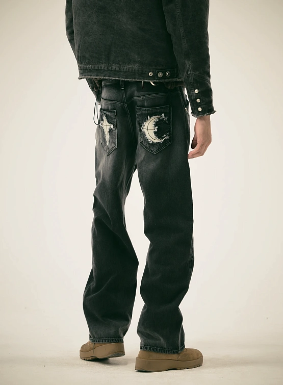 Джинсы Thug Club TC Bone Leather Black