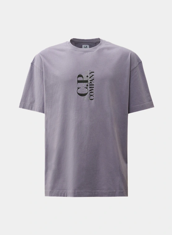 Футболка C.P. Company 30/1 Jersey Logo Lavander Violet