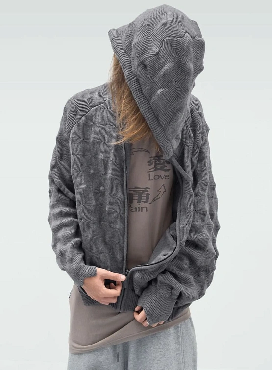 Зип-худи MADFRENZY Spiked Zip-Up Grey