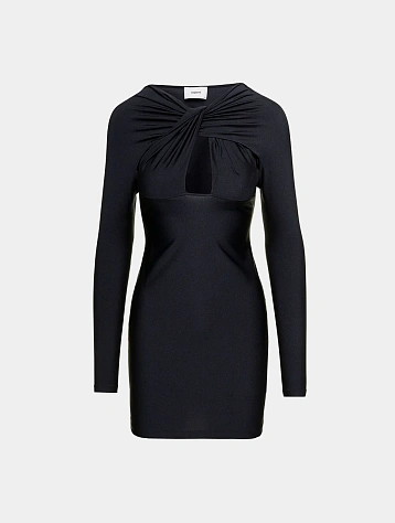 Женское платье Coperni Twisted Cut-Out Jersey Dress Black