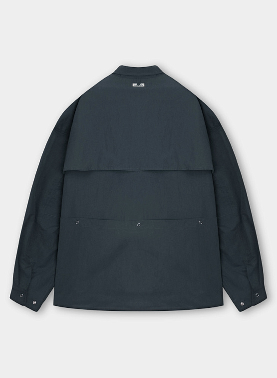 Рубашка ANGLAN Steric CN Multi Pocket Shirt Blue Grey