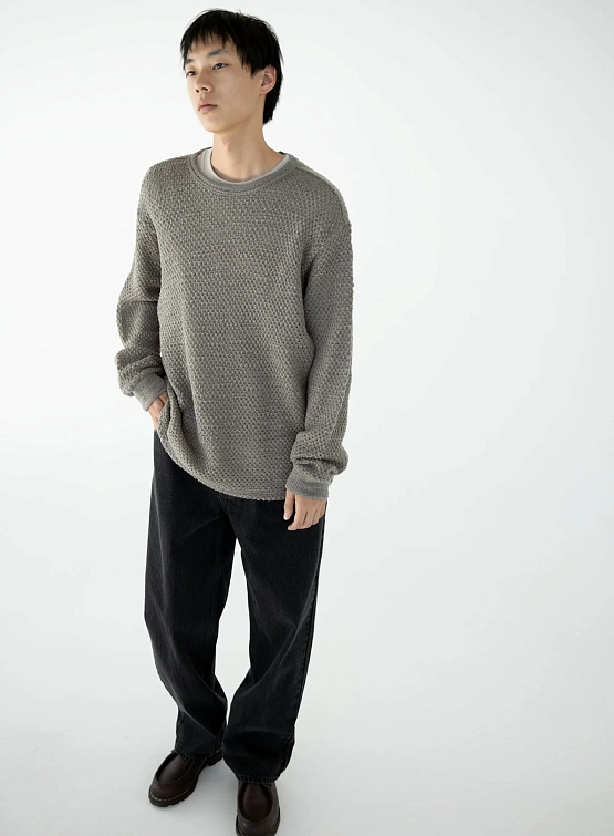 Свитер thisisneverthat Wool Crochet Knit Beige