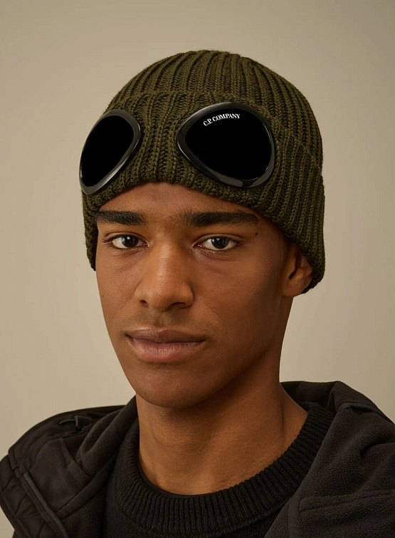 Шапка C.P. Company Extrafine Merino Wool Goggle Ivy Green