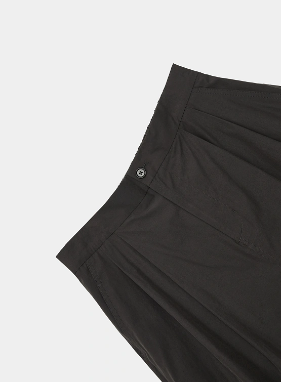 Шорты AMOMENTO Two Tuck Wide Shorts Charcoal