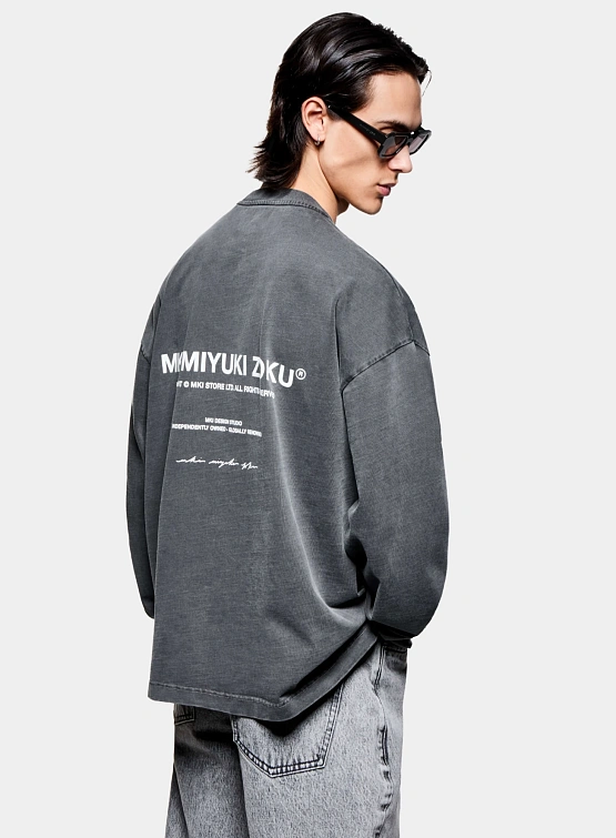 Лонгслив MKI MIYUKI ZOKU Design Studio L/S Pigment Black