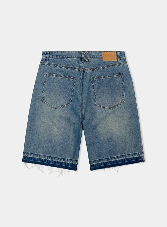 Шорты KidSuper Painted Panel Shorts Light Wash