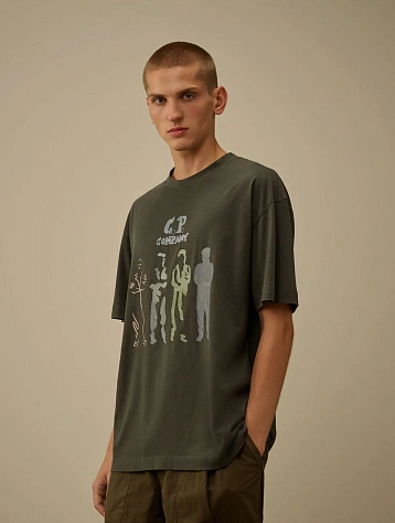 Футболка C.P. Company 30/1 Jersey British Sailor Dark Shadow