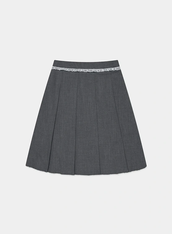 Женская юбка LMC WM Lace Pleats Midi Skirt Charcoal