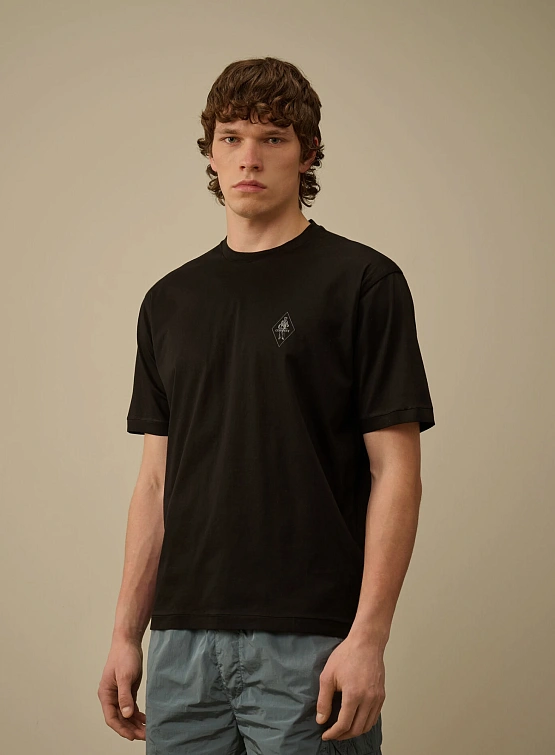 Футболка C.P. Company No Gravity Jersey Logo Black