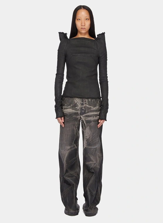 Женский топ RICK OWENS DRKSHDW Denim Tec Wax Black