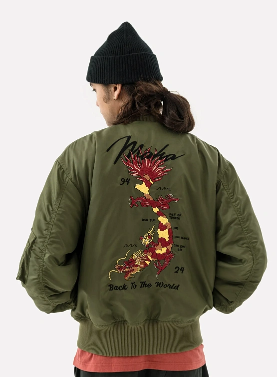 Бомбер MAHARISHI 5247 Tour Dragon Map MA1 Olive