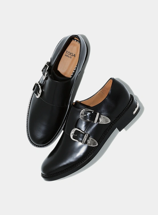 Дерби TOGA Double Monk Strap Polido Black