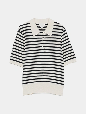 Женское поло A.P.C. Ruby Striped Dark Navy