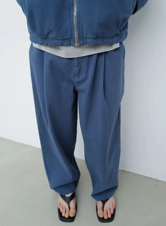 Джинсы LE17SEPTEMBRE Over-Dyeing Wide Tuck Denim Blue