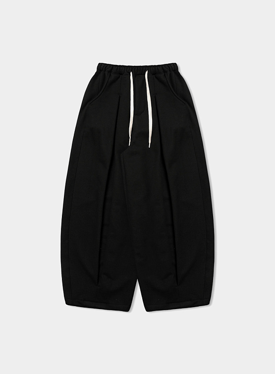 Брюки ANGLAN Valley Tuck Sweat Balloon Pants Black